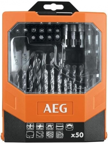 AEG, Set avvitatura/foratura 50 Pezzi ideale per trapani e avvitatori